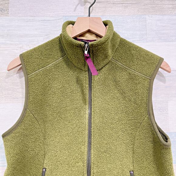 Patagonia Synchilla Fleece Vest Jacket Green Full Zip Outdoor VTG Womens Medium - Picture 2 of 5